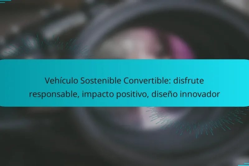 Vehículo Sostenible Convertible: disfrute responsable, impacto positivo, diseño innovador